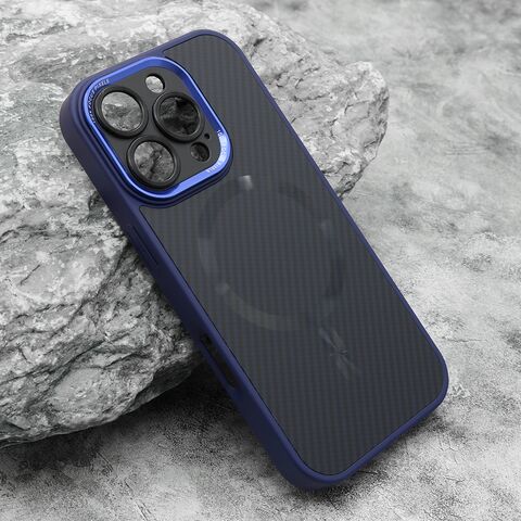 Zastitna maska (futrola) CARBON MagSafe - iPhone 16 Pro (6.3) plava (small camera) (MS).