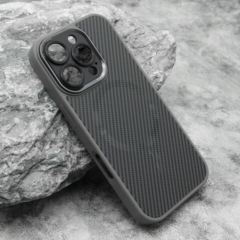 Zastitna maska (futrola) CARBON MagSafe - iPhone 16 Pro (6.3) siva (small camera) (MS).