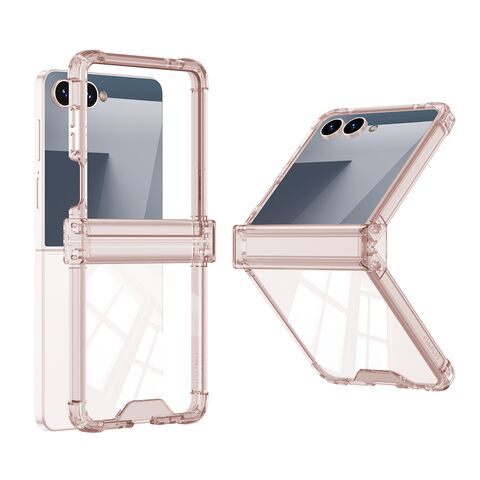 Zastitna maska (futrola) Transparent COLOR LINE - Samsung F751B Galaxy Z Flip 7 5G roze (GKK case) (MS).