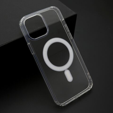 Zastitna maska (futrola) STANDARD MagSafe (sa IC) - iPhone 14 Pro Max (6.7) providna (bela) (MS).