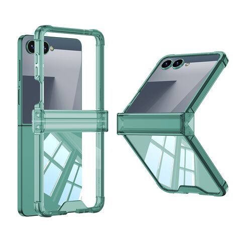 Zastitna maska (futrola) Transparent COLOR LINE - Samsung F751B Galaxy Z Flip 7 5G zelena (GKK case) (MS).