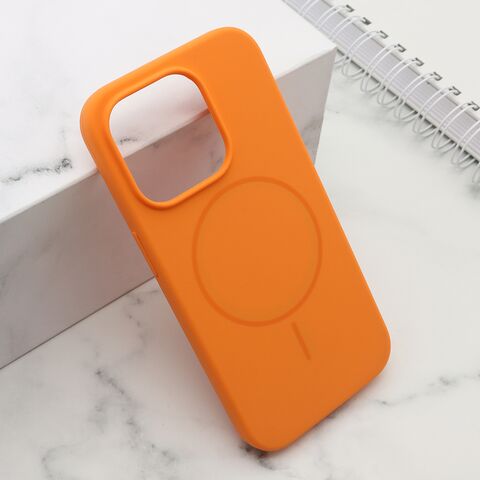 Zastitna maska (futrola) FLEX MagSafe - iPhone 15 Pro (6.1) narandzasta (MS).