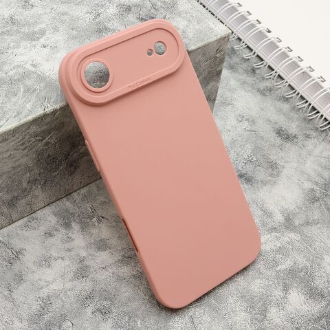 Zastitna silikonska maska (futrola) Pro Camera - iPhone 17 Air roze (MS).
