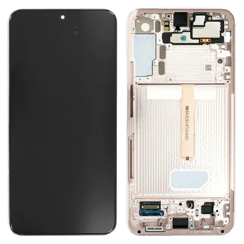 LCD displej (ekran) - Samsung S906/Galaxy S22 Plus 5G + touchscreen + okvir Pink Gold Service Pack ORG/GH82-27500D.