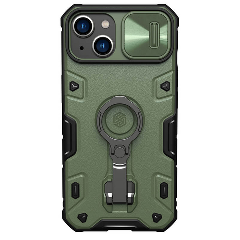 Zastitna maska (futrola) Nillkin CamShield Armor Pro - iPhone 14 Plus zelena.