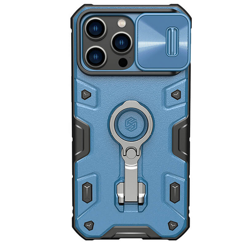 Zastitna maska (futrola) Nillkin CamShield Armor Pro Magnetic - iPhone 14 Pro plava.