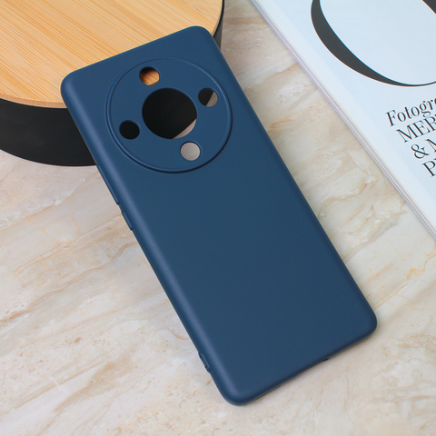 Zastitna maska (futrola) Teracell Giulietta - Huawei Honor Magic 6 lite mat tamno plava.