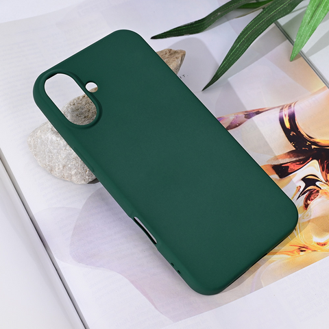 Zastitna maska (futrola) Teracell Soft Velvet - iPhone 16 Plus 6.7 tamno zelena.