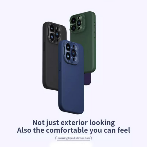 Zastitna maska (futrola) Nillkin Lens Wing Prop Magnetic - iPhone 16 Pro plava.