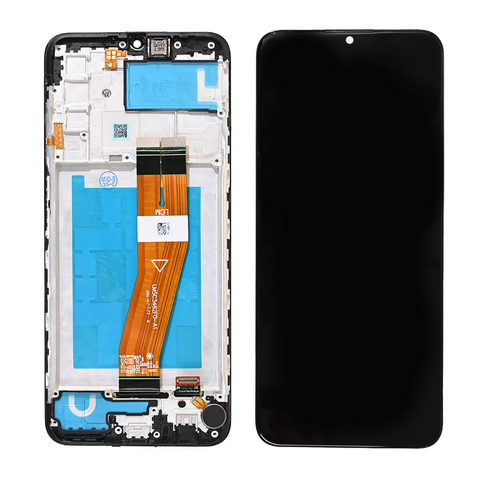 LCD displej (ekran) - Samsung A037/Galaxy A03s (GH81-21233A) + touchscreen + okvir crni FULL ORG-SP.