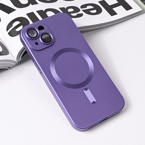 Zastitna maska (futrola) Magsafe Chrome - iPhone 15 6.1 ljubicasta.