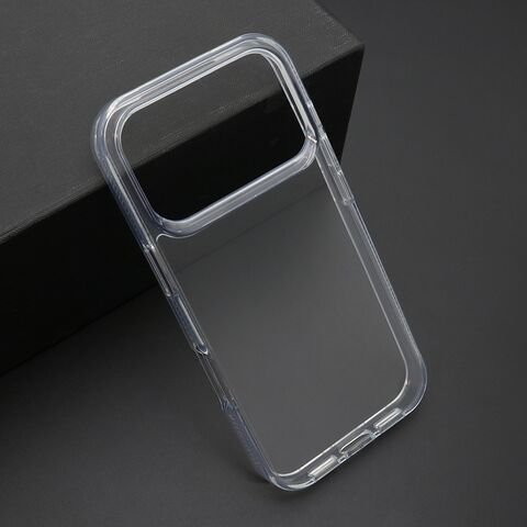 Zastitna maska (futrola) COLOR okvir za iPhone 17 Pro srebrna (providna) (MS).