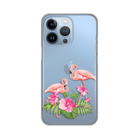 Zastitna ultra tanka (skin) maska / futrola PRINT - iPhone 13 Pro Flamingo.