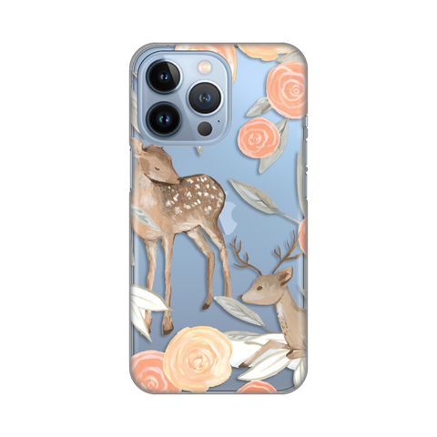 Zastitna ultra tanka (skin) maska / futrola PRINT - iPhone 13 Pro Flower Deer.