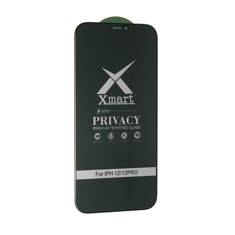 Staklena folija (zastitno kaljeno staklo) za ekran X mart 9D Privacy - iPhone 12/12 Pro 6.1.