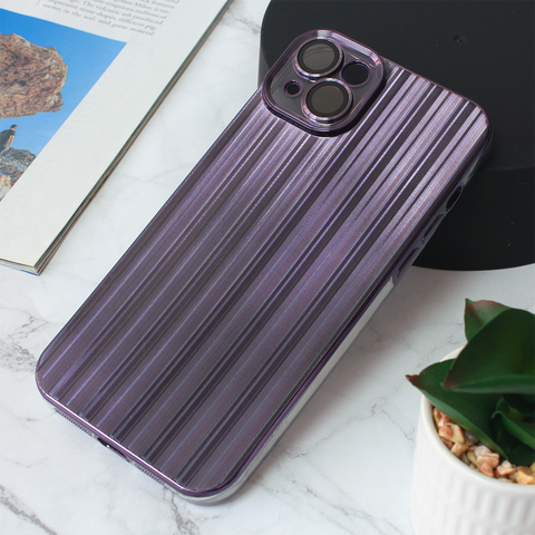 Zastitna maska (futrola) Shining Line - iPhone 14 Plus ljubicasta.