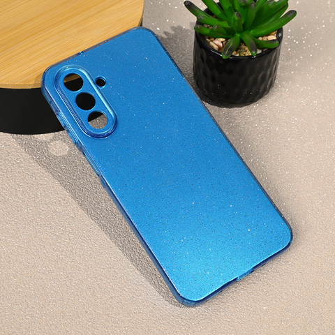 Zastitna maska (futrola) Sparkle Dust - Samsung A175 Galaxy A17 svetlo plava.