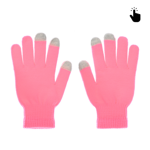 Rukavice - touch screen RY M (22cm) pink.