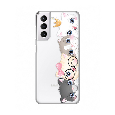 Zastitna ultra tanka (skin) maska / futrola PRINT - Samsung G991 Galaxy S21 Cats.