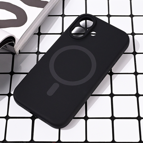 Zastitna maska (futrola) Magsafe Pure color - iPhone 16 6.1 crna.