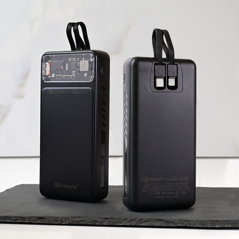 Univerzalna Back Up Baterija prenosiva baterija Oxpower P410 PD QC 22.5W 20000mAh crna.