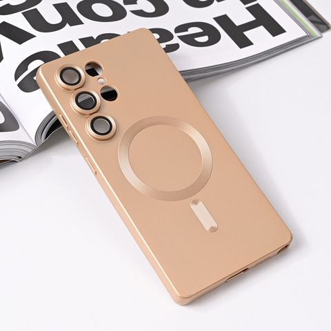 Zastitna maska (futrola) Magsafe Chrome - Samsung S938 Galaxy S25 Ultra zlatna.