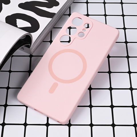 Zastitna maska (futrola) Magsafe Pure color - Samsung S938 Galaxy S25 Ultra roze.