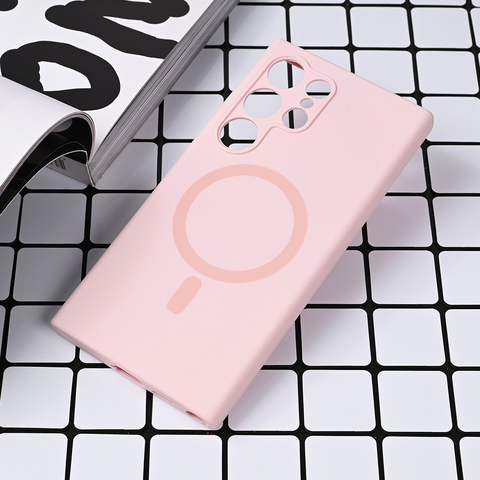 Zastitna maska (futrola) Magsafe Pure color - Samsung S928B Galaxy S24 Ultra roze.