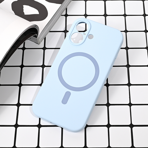 Zastitna maska (futrola) Magsafe Pure color - iPhone 17 6.3 svetlo plava.