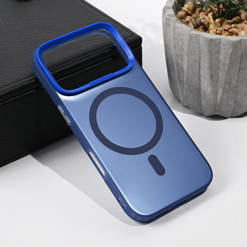 Zastitna maska (futrola) Magsafe providna - iPhone 17 Pro plava.