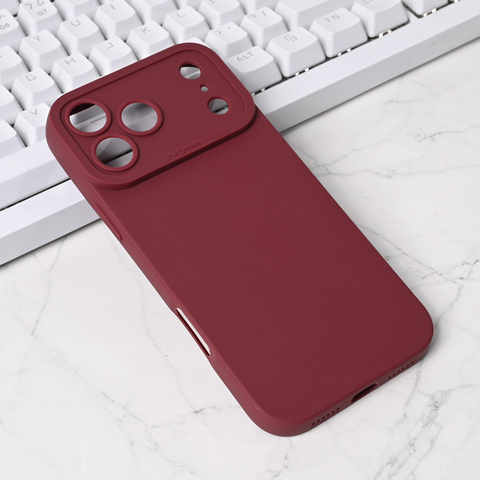 Zastitna maska (futrola) Silikon Pro Camera - iPhone 17 Pro Max 6.9 bordo.