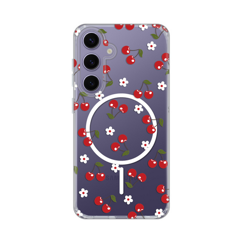 Zastitna maska (futrola) print Magsafe - Samsung S921B Galaxy S24 Cute Cherries.