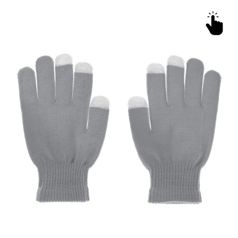 Rukavice - touch screen RY M (22cm) sive.