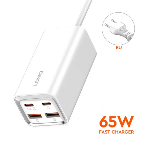 Kucni punjac LDNIO A4610C, QC4+, PD3.0, PPS, 65W beli.