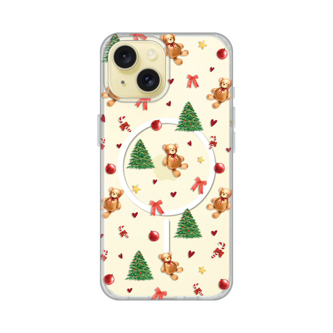 Zastitna maska (futrola) print Magsafe - iPhone 15 Merry Bear.