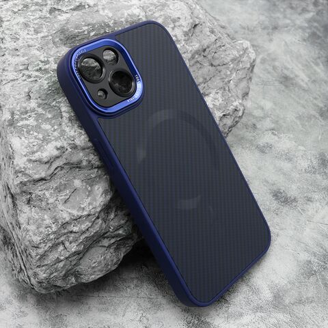 Zastitna maska (futrola) CARBON MagSafe - iPhone 13 (6.1) plava (small camera) (MS).
