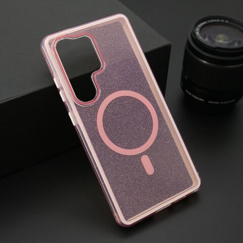 Zastitna maska (futrola) CRYSTAL MagSafe - Samsung S938 Galaxy S25 Ultra 5G roze (MS).