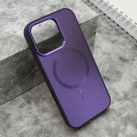 Zastitna maska (futrola) COLOR METAL MagSafe - iPhone 16 Pro (6.3) ljubicasta (MS).