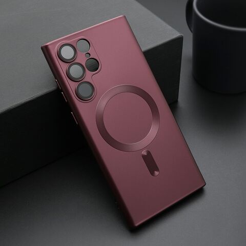 Zastitna maska (futrola) ELEGANT MAGSAFE - Samsung Galaxy S22 Ultra 5G crvena (MS).