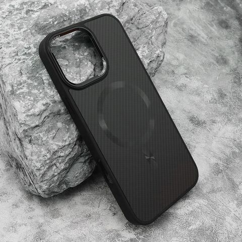 Zastitna maska (futrola) CARBON MagSafe - iPhone 16 Pro Max (6.9) crna (big camera) (MS).