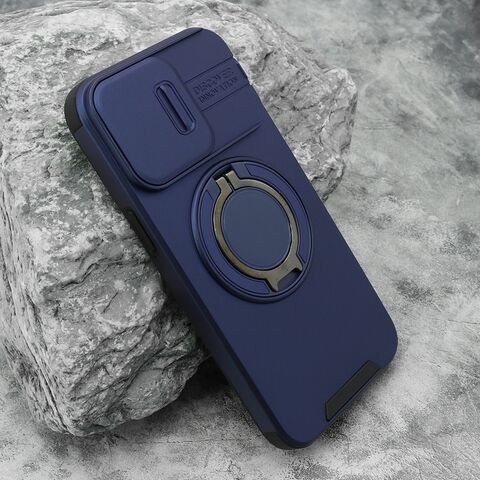 Zastitna maska (futrola) DEFENDER CAMSHIELD - iPhone 15 Pro Max (6.7) plava (MS).