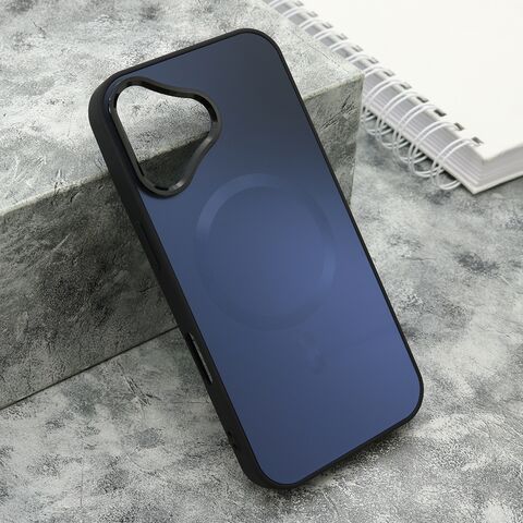 Zastitna maska (futrola) COLOR METAL MagSafe - iPhone 16 (6.1) crna (MS).