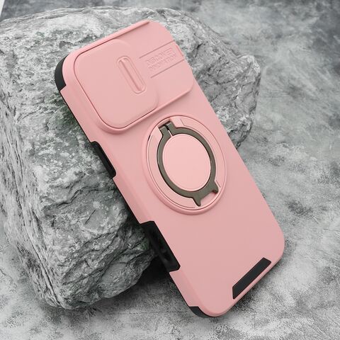 Zastitna maska (futrola) DEFENDER CAMSHIELD - iPhone 16 Pro Max (6.9) roze (MS).