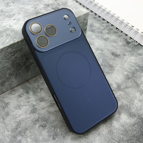 Zastitna maska (futrola) COLOR METAL MagSafe II - iPhone 17 Pro Max (6.9) tamno plava (MS).