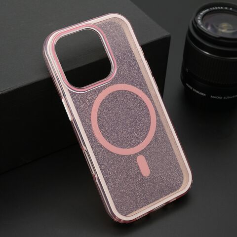 Zastitna maska (futrola) CRYSTAL MagSafe - iPhone 16 Pro (6.3) roze (MS).