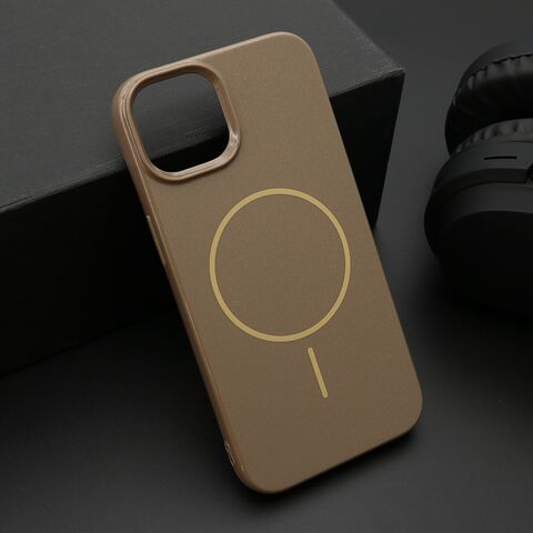 Zastitna maska (futrola) JELLY MagSafe - iPhone 13 (6.1) tamno zlatna (MS).