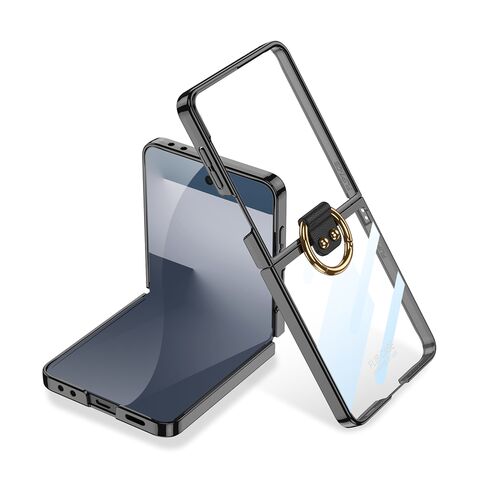 Zastitna maska (futrola) RING LINES - Samsung F751B Galaxy Z Flip 7 5G crna (GKK case) (MS).