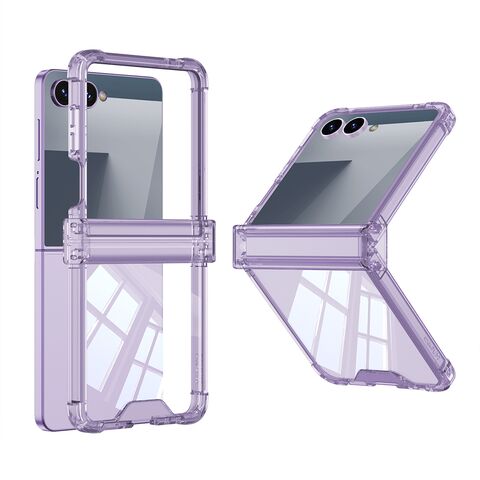 Zastitna maska (futrola) Transparent COLOR LINE - Samsung F751B Galaxy Z Flip 7 5G ljubicasta (GKK case) (MS).