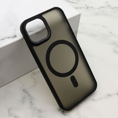 Zastitna maska (futrola) SILKY MAGSAFE II - iPhone 14 (6.1) crna (MS).