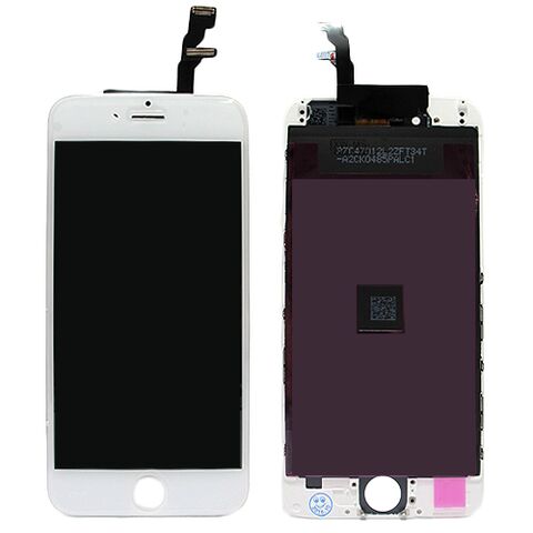 LCD displej (ekran) - Iphone 6G + Touch screen beli (white) high copy (MS).